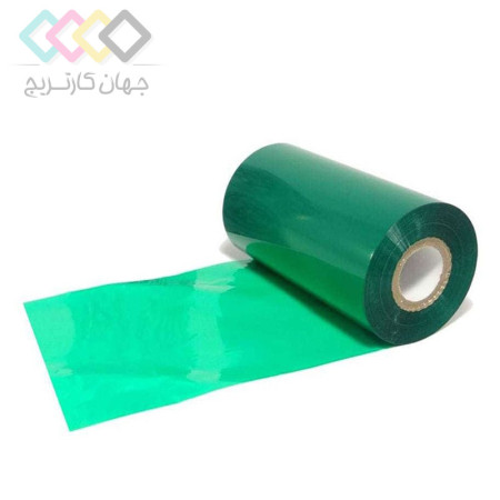 ریبون وکس/رزین رنگ سبز Green Wax/Resin Ribbon 110×300